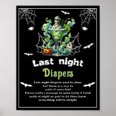 Halloween "Last Night Diapers" Baby Showspiel Poster (Vorne)