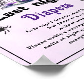 Halloween "Last Night Diapers" Baby Showspiel Poster (Ecke)
