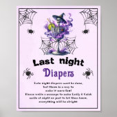 Halloween "Last Night Diapers" Baby Showspiel Poster (Vorne)
