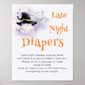 Halloween 'Late Night Diapers' Baby Showspiel Poster (Vorne)