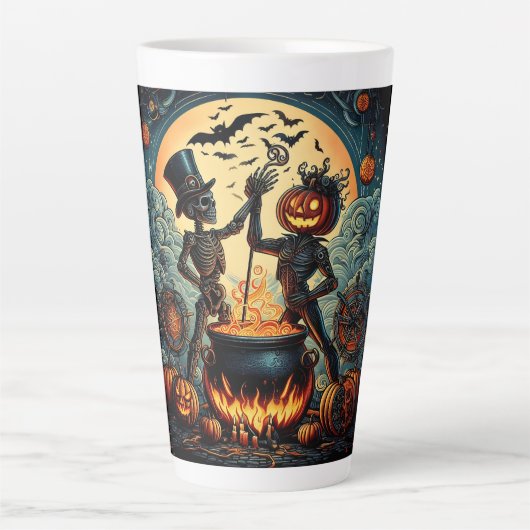 Halloween Latte Tasse (Vorderseite)