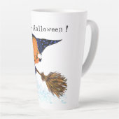 Halloween Latte Tasse Hexenkürbis (Rechte Ecke)