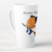 Halloween Latte Tasse Hexenkürbis (Linke Ecke)