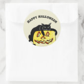 HALLOWEEN LAZY BLACK CAT Aufkleber (Tasche)