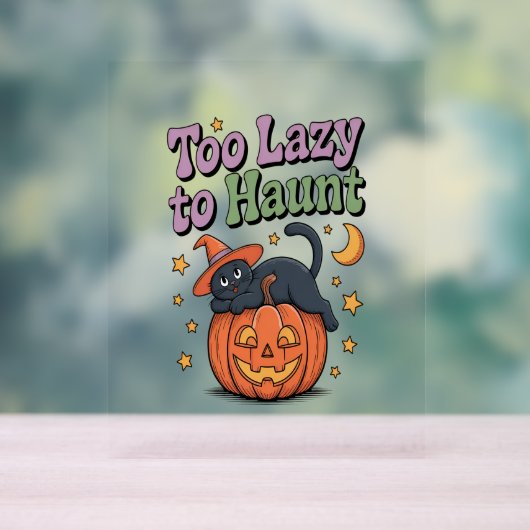 Halloween Lazy Ghost Acrylschild (Neutral)