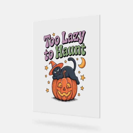 Halloween Lazy Ghost Acrylschild (Winkel)