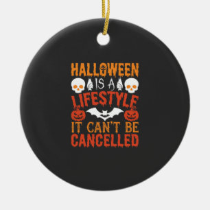 Halloween-Lebensstil Fledermaus-Kürbis-Typografie- Keramik Ornament