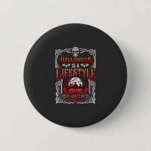 Halloween-Lebensstil Fledermaus-Schädel-Friedhof-K Button