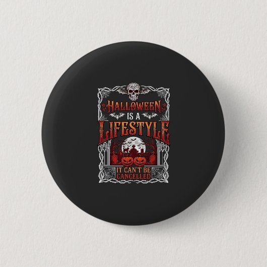 Halloween-Lebensstil Fledermaus-Schädel-Friedhof-K Button (Vorderseite)
