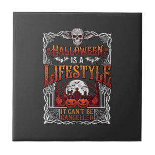 Halloween-Lebensstil Fledermaus-Schädel-Friedhof-K Fliese