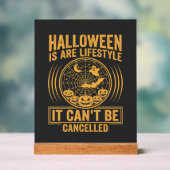 Halloween-Lebensstil Fledermaus Spinnennetz Design Acrylschild (Neutral)