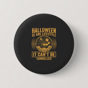 Halloween-Lebensstil Fledermaus Spinnennetz Design Button
