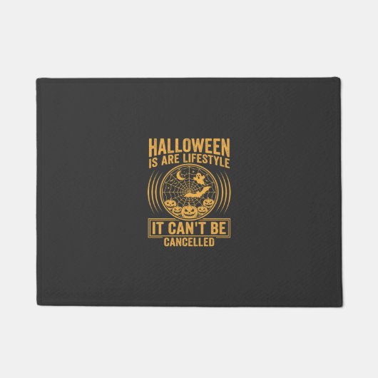 Halloween-Lebensstil Fledermaus Spinnennetz Design Fußmatte (Vorderseite)