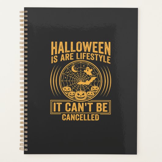 Halloween-Lebensstil Fledermaus Spinnennetz Design Planer (Vorderseite)