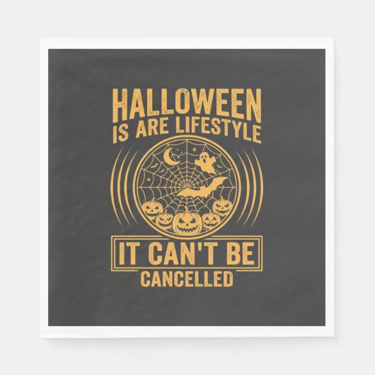 Halloween-Lebensstil Fledermaus Spinnennetz Design Serviette (Vorderseite)