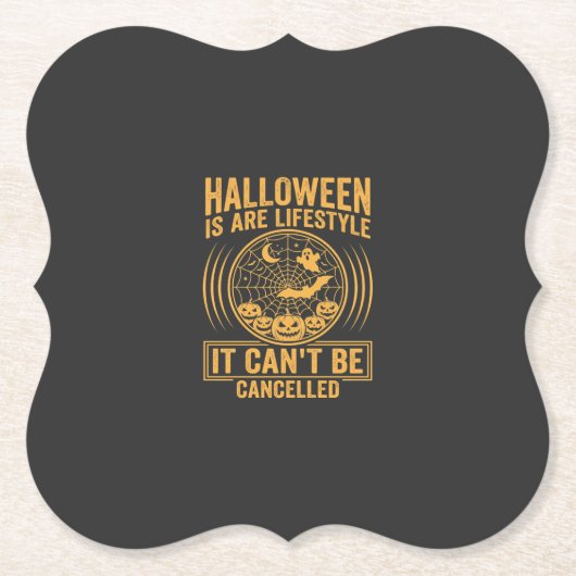 Halloween-Lebensstil Fledermaus Spinnennetz Design Untersetzer (Vorderseite)
