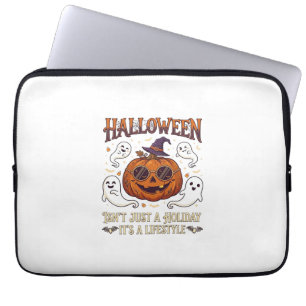 Halloween-Lebensstil-Kürbis-Sonnenbrille Hexenhut Laptopschutzhülle