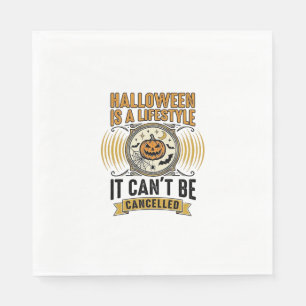 Halloween-Lebensstil Vintage-Kürbis-Typografie-Des Serviette