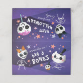 Halloween-Leckerei-Beutel-Topper, DIY Goodie-Beute Platzkarte (Außenseite Aufgefaltet)