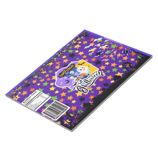 Halloween Leckerei Chip Bag Wrappers Gastgeschenke Notizblock (angewinkelt)
