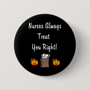 Halloween-Leckerei für Krankenschwestern Button