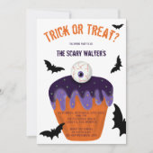 Halloween-Leckerei oder Trick-Augapack-Cake-Party Einladung (Vorderseite)