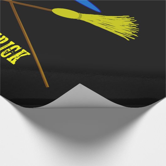 Halloween Leckerei oder Trick Black Geschenkpapier (Ecke)