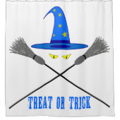 Halloween Leckerei oder Trick Duschvorhang (Vorderseite)