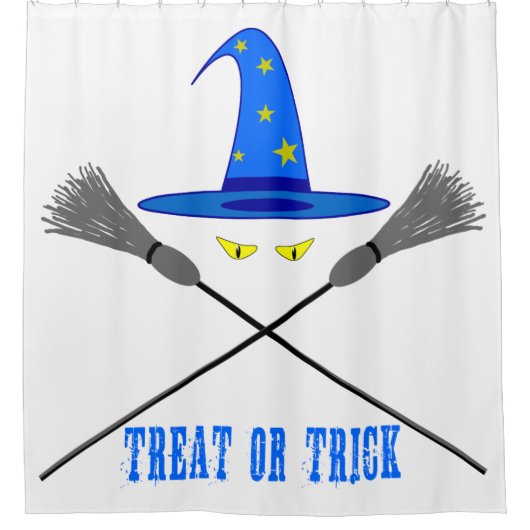 Halloween Leckerei oder Trick Duschvorhang (Vorderseite)