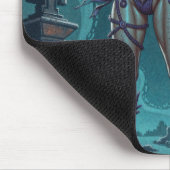 Halloween-Leckerei oder Zombie-Freundin mit Gehirn Mousepad (Ecke)