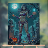 Halloween Leckerei oder Zombie Girlfriend w Brains Acrylschild (Neutral)