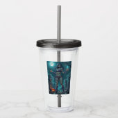 Halloween Leckerei oder Zombie Girlfriend w Brains Acryltrinkbecher (Vorderseite)