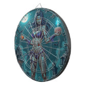 Halloween Leckerei oder Zombie Girlfriend w Brains Dartscheibe (Vorderseite rechts)