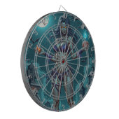 Halloween Leckerei oder Zombie Girlfriend w Brains Dartscheibe (Vorderseite Links)