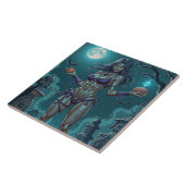 Halloween Leckerei oder Zombie Girlfriend w Brains Fliese (Seite)