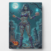 Halloween Leckerei oder Zombie Girlfriend w Brains Fotoplatte (Vorderseite)