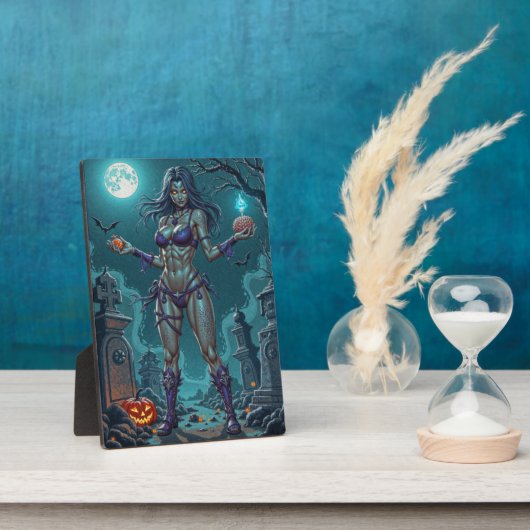 Halloween Leckerei oder Zombie Girlfriend w Brains Fotoplatte (Seite)