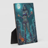 Halloween Leckerei oder Zombie Girlfriend w Brains Fotoplatte (Seite)