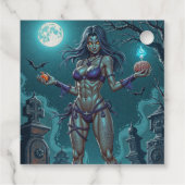 Halloween Leckerei oder Zombie Girlfriend w Brains Geschenkanhänger (Rückseite)