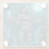 Halloween Leckerei oder Zombie Girlfriend w Brains Glasuntersetzer (Rückseite)