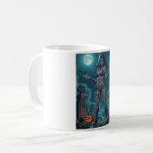Halloween Leckerei oder Zombie Girlfriend w Brains Kaffeetasse (Vorderseite Links)