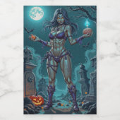 Halloween Leckerei oder Zombie Girlfriend w Brains Lebensmitteletikett (Einzelnes Label)