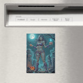 Halloween Leckerei oder Zombie Girlfriend w Brains Magnet (In Situ (Geschirrspüler))