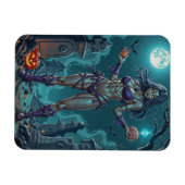 Halloween Leckerei oder Zombie Girlfriend w Brains Magnet (Horizontal)