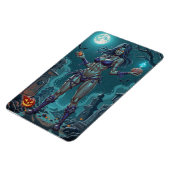Halloween Leckerei oder Zombie Girlfriend w Brains Magnet (Linke Seite)