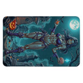 Halloween Leckerei oder Zombie Girlfriend w Brains Magnet (Horizontal)