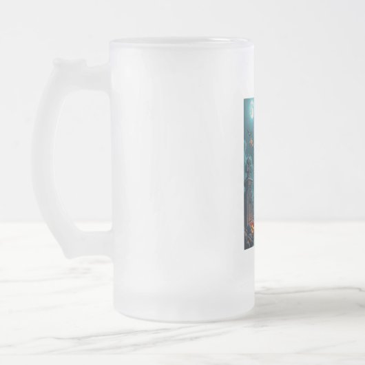 Halloween Leckerei oder Zombie Girlfriend w Brains Mattglas Bierglas (Links)