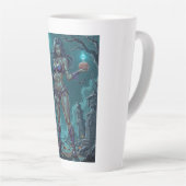 Halloween Leckerei oder Zombie Girlfriend w Brains Milchtasse (Rechte Ecke)