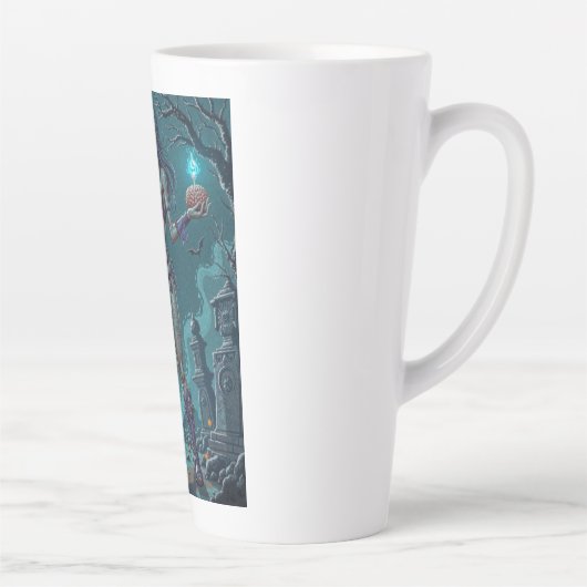 Halloween Leckerei oder Zombie Girlfriend w Brains Milchtasse (Rechts)