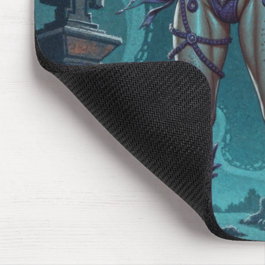 Halloween Leckerei oder Zombie Girlfriend w Brains Mousepad (Ecke)